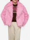 Mc2 Saint Barth Pink Furry Short Jacket Sully In Pink