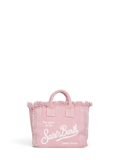 Mc2 Saint Barth Pink Mini Vanity Handbag With Shoulder Strap