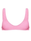 Mc2 Saint Barth Woman Pink Tiny Crinkle Bralette Pamy In Pink