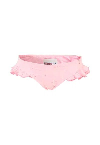 Mc2 Saint Barth Kids' Pink Swim Suit For Girl With Logo