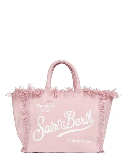 Mc2 Saint Barth Vanity Fringed Tote Bag In Pink