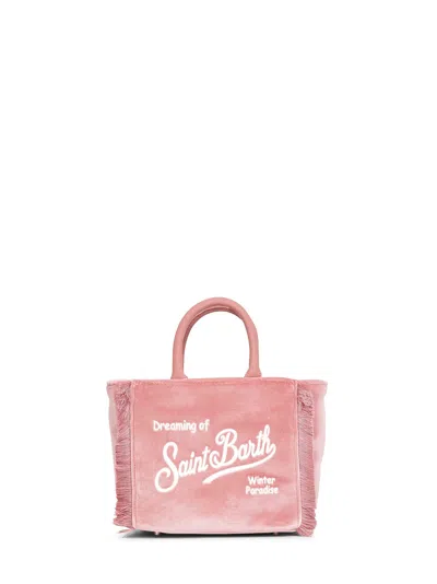 Mc2 Saint Barth Pink Vanity Mini Velvet Handbag