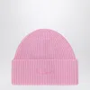 Mc2 Saint Barth Pink Wool Beanie With Embroidered Logo In Pink