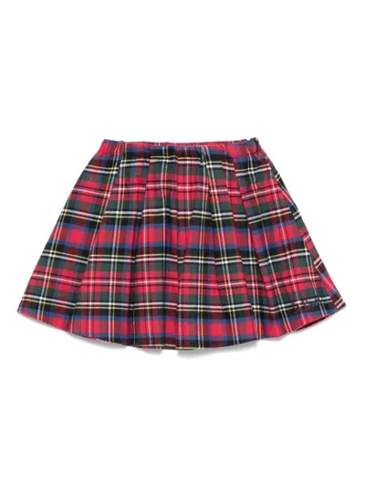 Mc2 Saint Barth Kids' Pleated Skirt In Red