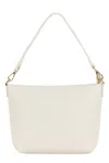 Mc2 Saint Barth Aline Grain-leather Shoulder Bag In White