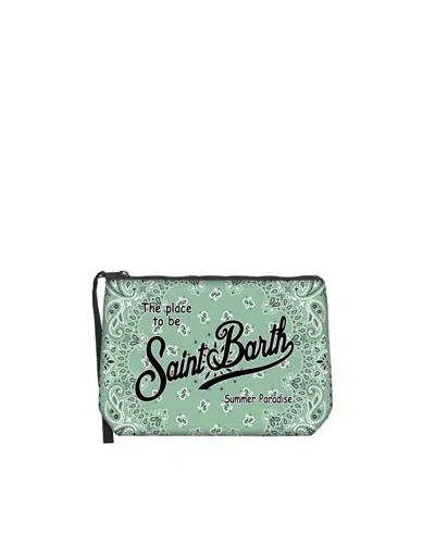 Mc2 Saint Barth Pochette Aline Bandana Verde Acqua In Green