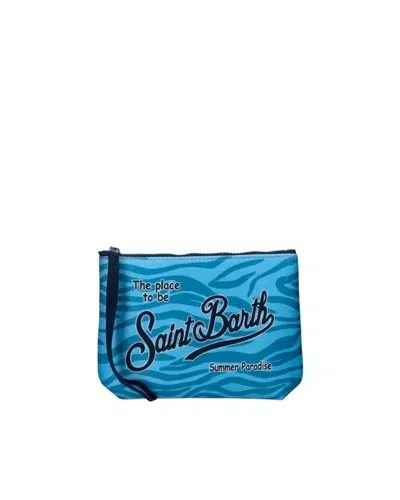 Mc2 Saint Barth Pochette Aline Blue Zebra