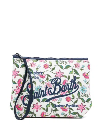 Mc2 Saint Barth Pochette Aline Con Stampa Floreale E Logo Tipografico  In Multi