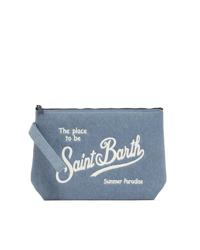 Mc2 Saint Barth Pochette Aline Denim Light In Blue