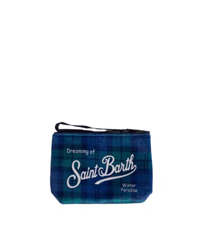 Mc2 Saint Barth Pochette Aline Effetto Lana Con Stampa Tartan