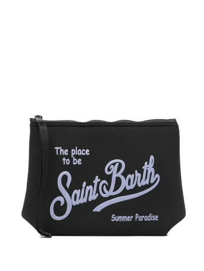 Mc2 Saint Barth Aline Pochette In Solid Scuba In Black