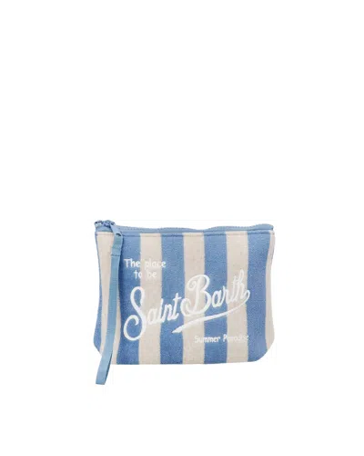 Mc2 Saint Barth Pochette Aline In Spugna Con Motivo A Righe