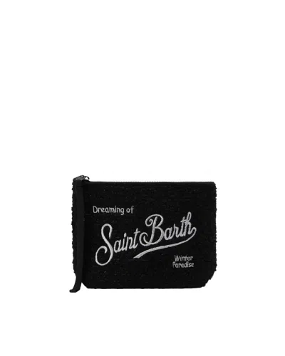 Mc2 Saint Barth Pochette Aline In Tweed Con Lurex Nera