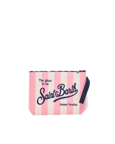 Mc2 Saint Barth Pochette Aline L In Scuba Con Motivo A Righe