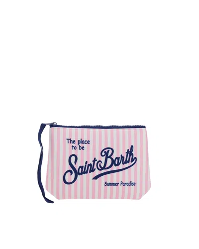 Mc2 Saint Barth Pochette Aline Righe Rosa In Multi