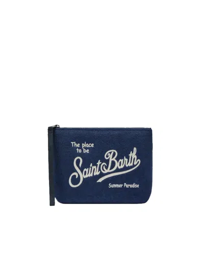 Mc2 Saint Barth Pochette Aline Sponge Blu In Blue