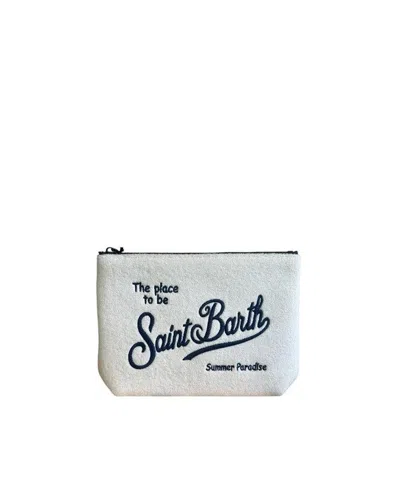 Mc2 Saint Barth Pochette Aline Sponge Off White In Blue
