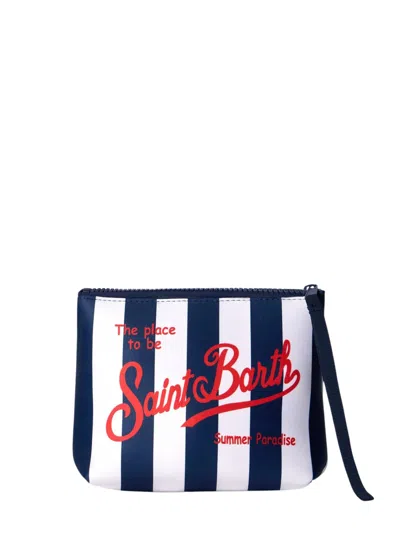 Mc2 Saint Barth Pochette Aline Stripes In Blue