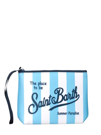 Mc2 Saint Barth Pochette Aline Stripes In Blue