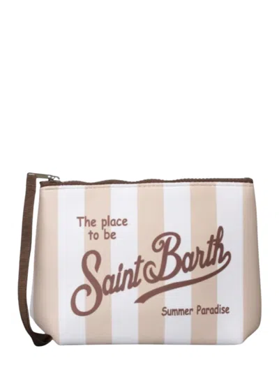 Mc2 Saint Barth Pochette Aline Stripes In Sand