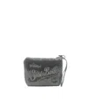 Mc2 Saint Barth Pochette Aline Velvet Paillettes Grigio In Silver