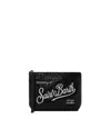 Mc2 Saint Barth Pochette Aline Velvet Paillettes Nera In Black