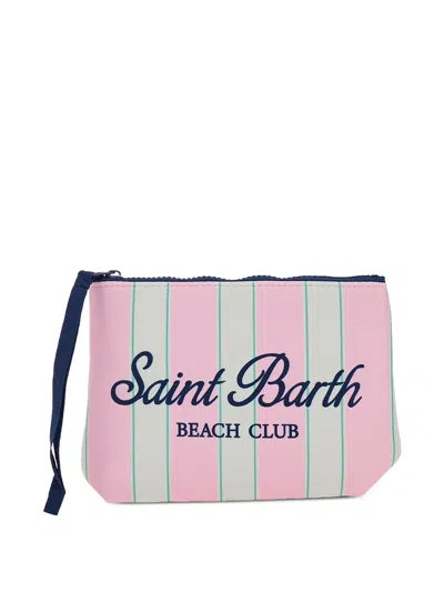 Mc2 Saint Barth Aline Logo Zip Clutch Bag In Multi