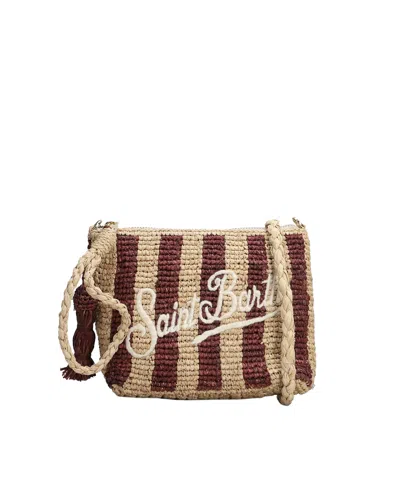 Mc2 Saint Barth Pochette Rafia Stripes In Multi