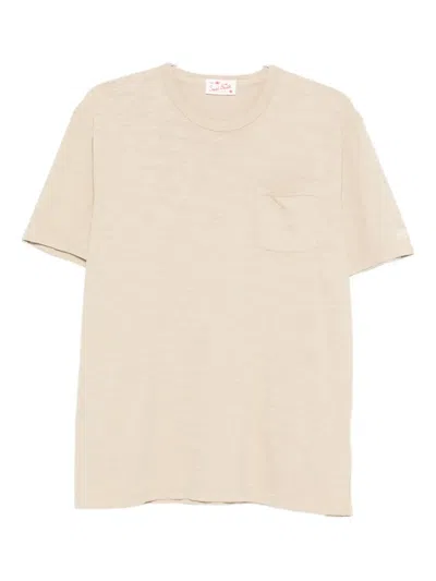 Mc2 Saint Barth Pocket Cotton T-shirt In Neutral