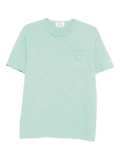 Mc2 Saint Barth Pocket Cotton T-shirt In Green