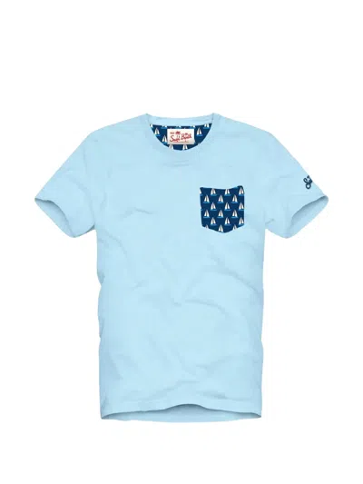 Mc2 Saint Barth T-shirt Mit Tasche In Blue
