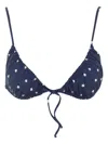 Mc2 Saint Barth Polka-dot Tie-front Bikini Top In Multi