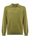 Mc2 Saint Barth Long-sleeved Polo Shirt In Green