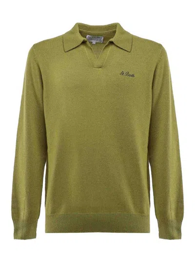 Mc2 Saint Barth Long-sleeved Polo Shirt In Green