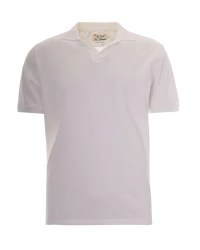 Mc2 Saint Barth Polo Charles Piquet White In Neutral