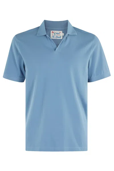 Mc2 Saint Barth Polo Piquet In Blue