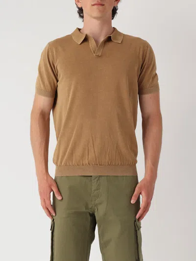 Mc2 Saint Barth Polo Shirt Cotton Short Sleeves Vintage Polo In Cammello