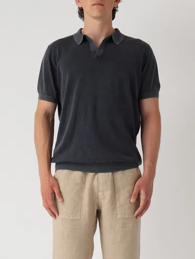 Mc2 Saint Barth Polo Shirt Cotton Short Sleeves Vintage Polo In Navy