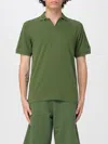 Mc2 Saint Barth Brighton Cotton Polo Shirt With Logo Embroidery In Green