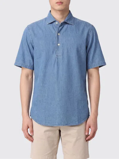 Mc2 Saint Barth Polo Shirt Men Color Denim In Blue