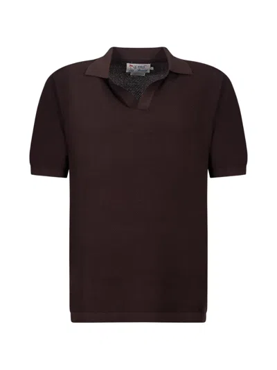 Mc2 Saint Barth Polo T-shirt In Brown