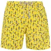 Mc2 Saint Barth Lightweight Fabric Swim Boxer Shorts With Print In Yellow