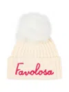 Mc2 Saint Barth Pom-pom Beanie Hat In Neutral