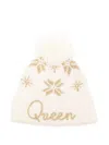 Mc2 Saint Barth Pompom Snowflake Hat In White