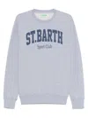 Mc2 Saint Barth Grey Crew Neck Logo Sweatshirt In Grey