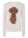 Mc2 Saint Barth Poodle Bow Sweater In Neutral