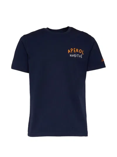 Mc2 Saint Barth Portland Embroidered T-shirt In Blue