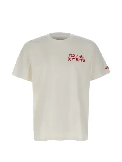 Mc2 Saint Barth Portland Italians Do It Better T-shirt In White