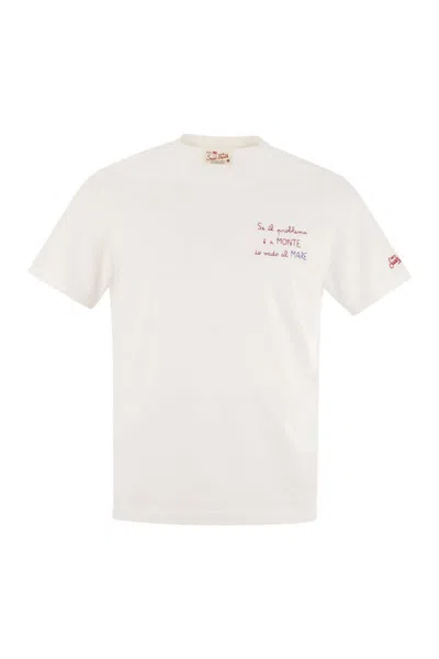 MC2 SAINT BARTH MC2 SAINT BARTH PORTOFINO - T-SHIRT WITH CHEST EMBROIDERY
