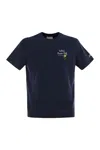 Mc2 Saint Barth Portofino Graphic T-shirt In Black